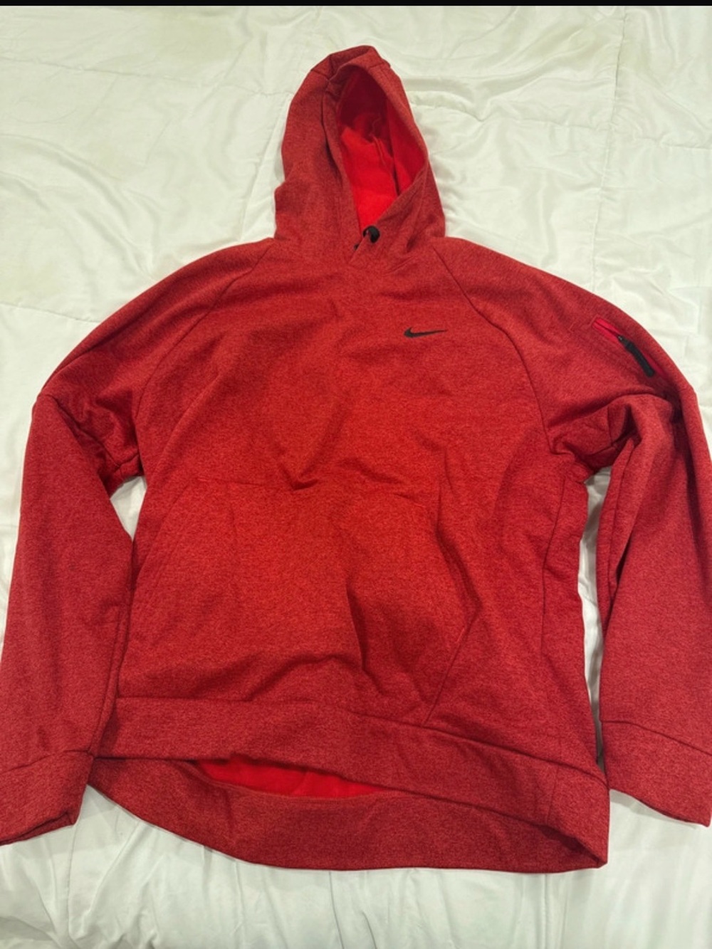 Nike Red Hooded Performance Pullover
